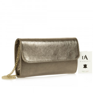 Geanta plic din piele naturala DiAmanti Astrella Bronzo Chiaro